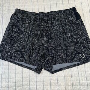 KORSA by Roadrunner Athletic Running Shorts Black Gray Large Lightweight